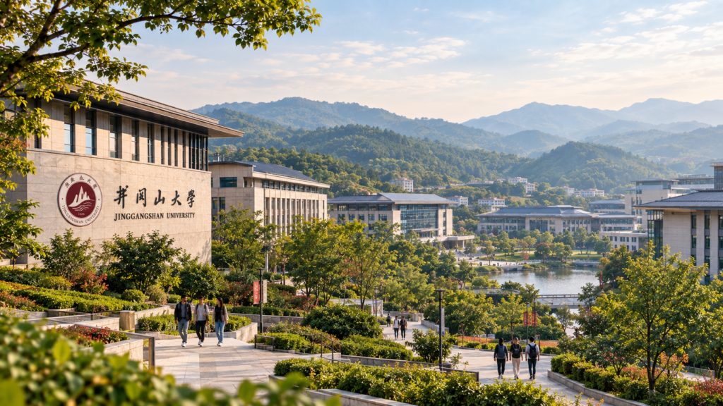 Jinggangshan University in Ji'an, Jiangxi, China,